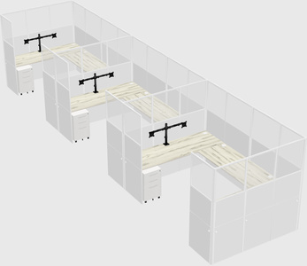 U-shaped cubicle