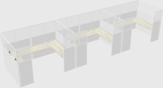 U-shaped cubicle