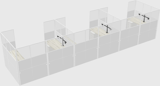 U-shaped cubicle