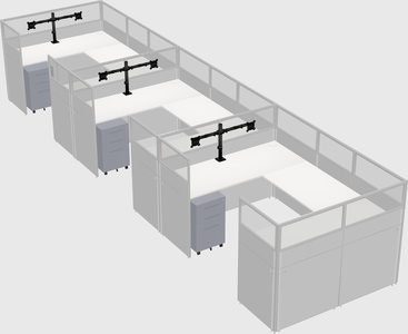 U-shaped cubicle