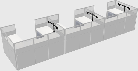 U-shaped cubicle
