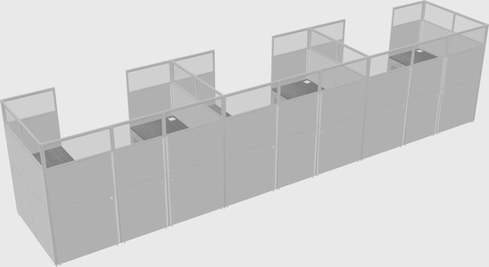 U-shaped cubicle