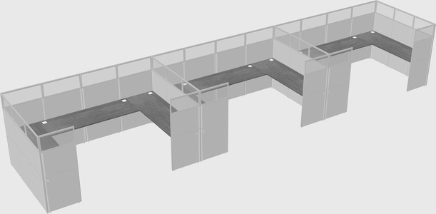 U-shaped cubicle