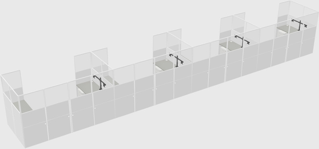 U-shaped cubicle