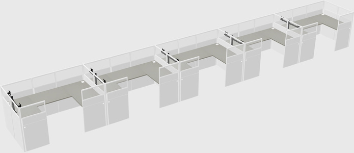 U-shaped cubicle