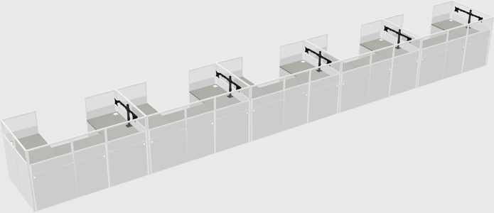 U-shaped cubicle