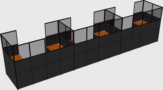 U-shaped cubicle