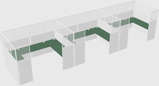 U-shaped cubicle