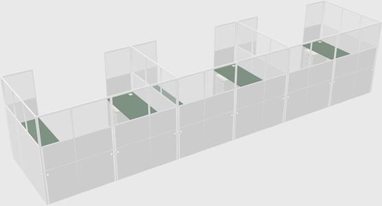 U-shaped cubicle
