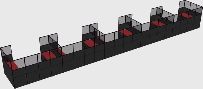 U-shaped cubicle