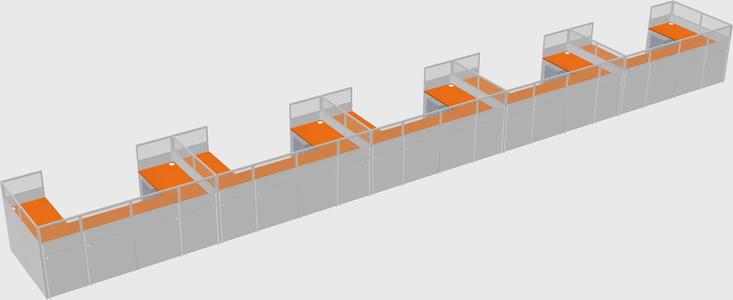 U-shaped cubicle