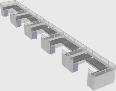 U-shaped cubicle