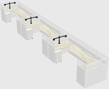 U-shaped cubicle