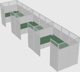 U-shaped cubicle