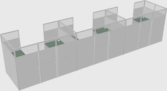 U-shaped cubicle