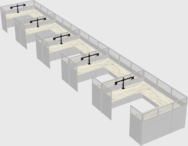 U-shaped cubicle