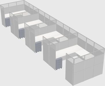 U-shaped cubicle