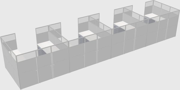 U-shaped cubicle