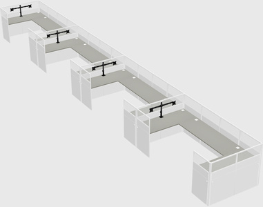 U-shaped cubicle