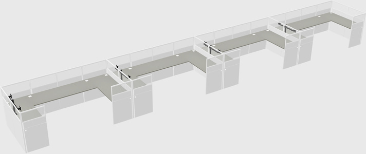 U-shaped cubicle
