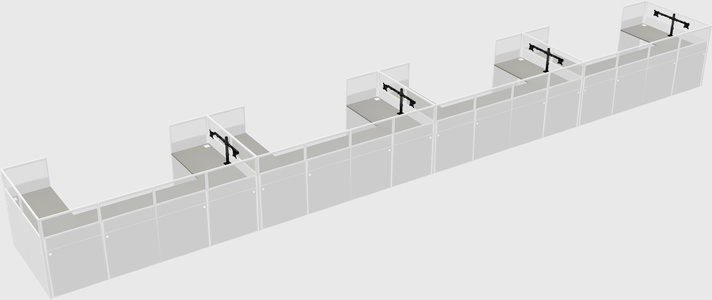 U-shaped cubicle