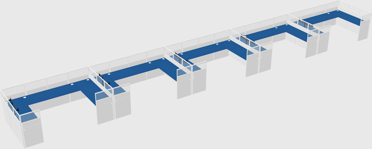 U-shaped cubicle