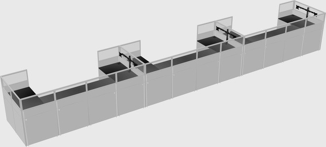 U-shaped cubicle
