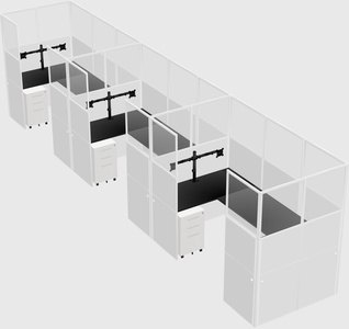 U-shaped cubicle