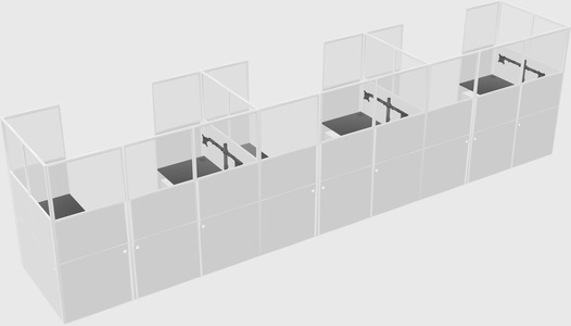 U-shaped cubicle