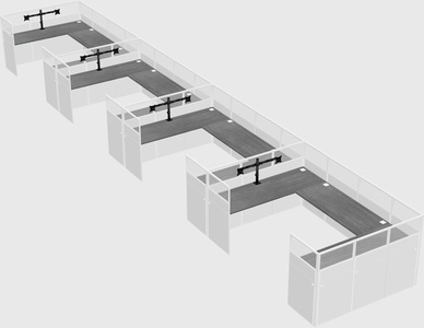 U-shaped cubicle