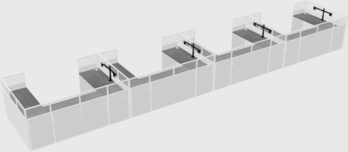 U-shaped cubicle