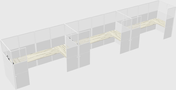 U-shaped cubicle