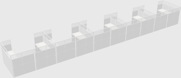 U-shaped cubicle