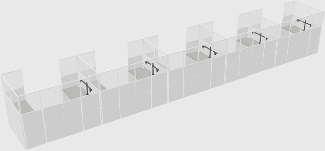 U-shaped cubicle