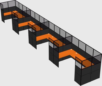 U-shaped cubicle