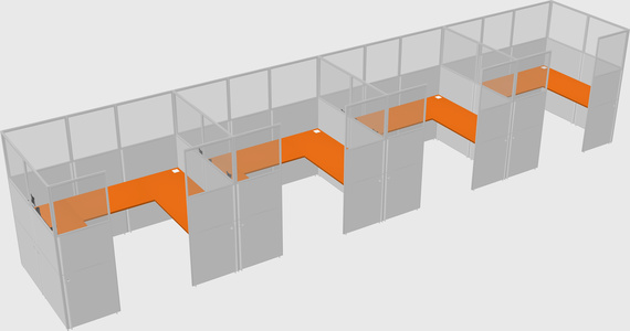 U-shaped cubicle