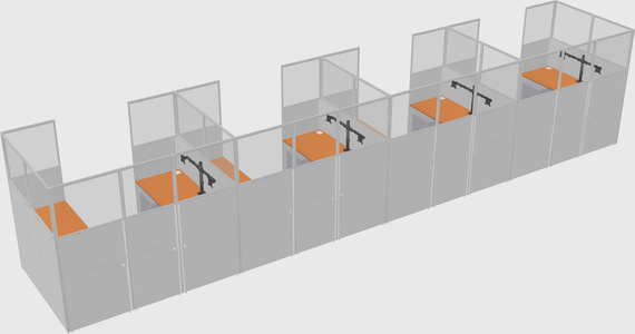 U-shaped cubicle