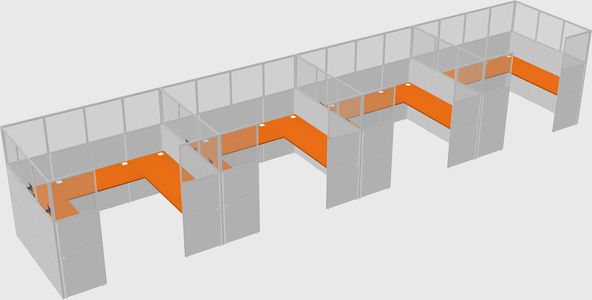 U-shaped cubicle