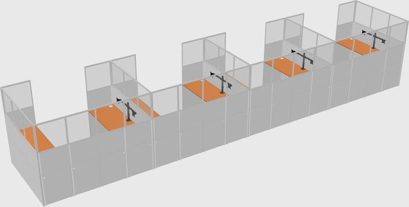 U-shaped cubicle