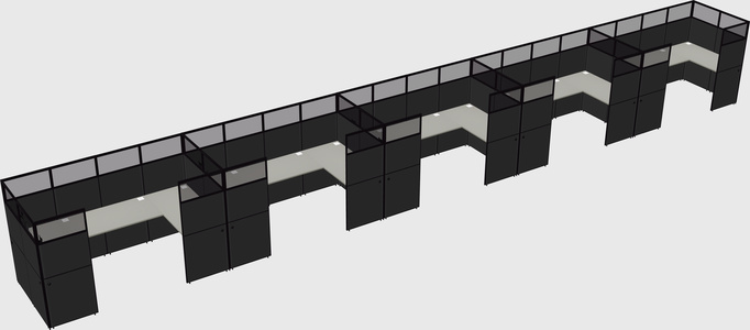 U-shaped cubicle