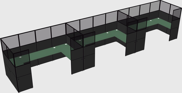 U-shaped cubicle