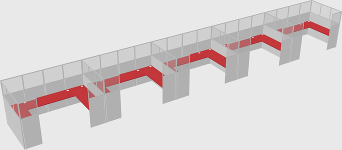 U-shaped cubicle