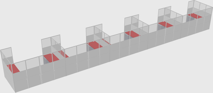 U-shaped cubicle