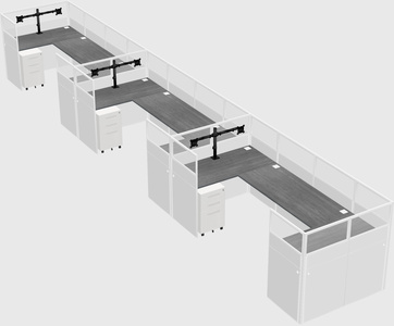U-shaped cubicle