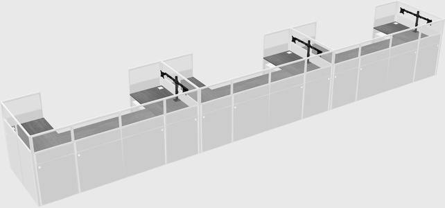 U-shaped cubicle