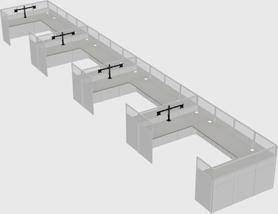 U-shaped cubicle