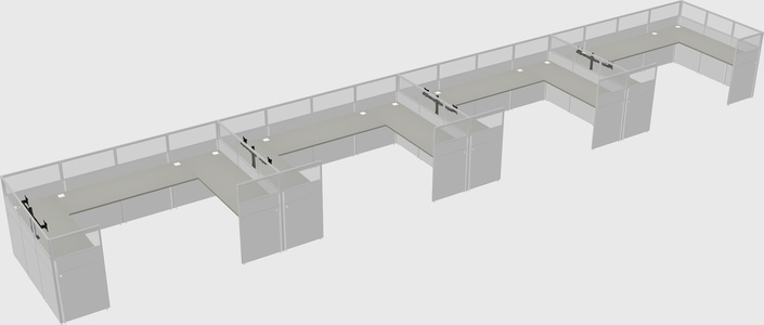 U-shaped cubicle