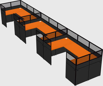 U-shaped cubicle