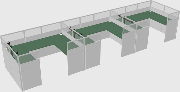 U-shaped cubicle