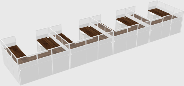 U-shaped cubicle